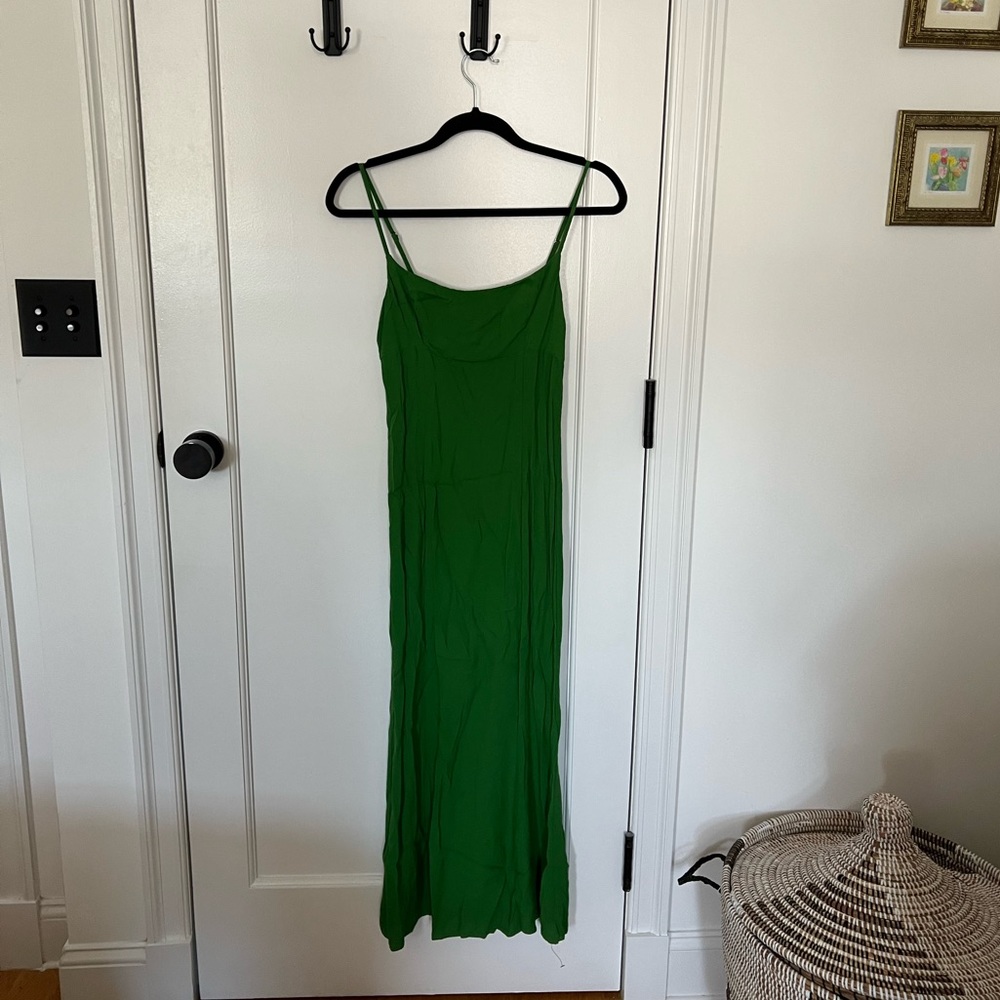 Reformation green midi dress